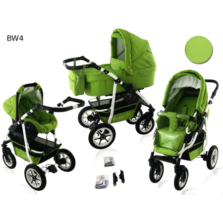 wózek bavario 3w1 kolorystyka zielony