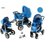 wózek bavario 3w1 kolorystyka niebieski