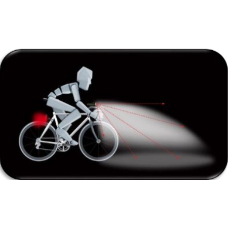 Lampki LED 2 szt do wózków lub rowerów red + white do rowerów