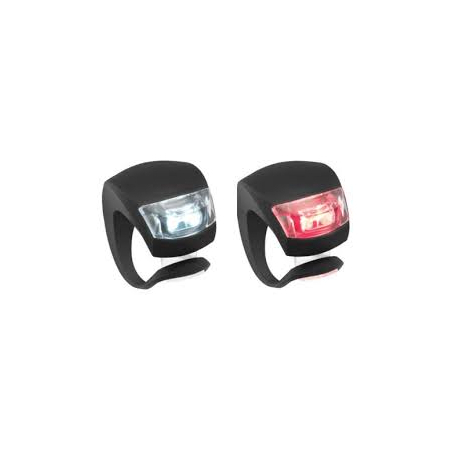 Lampki LED 2 szt do wózków lub rowerów red + white