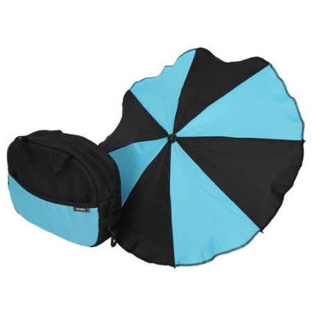 torba +parasolk czarny + turkus