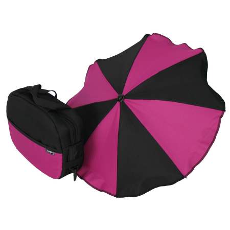 torba +parasolk czarny + róż